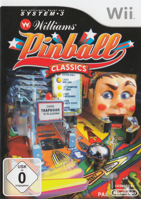 Williams Pinball Classics box art for Wii